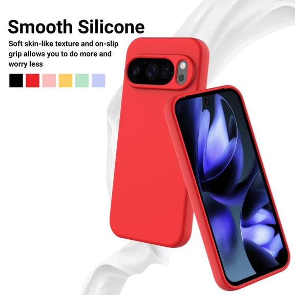 For Google Pixel 10 Pro XL Pure Color Liquid Silicone Shockproof Phone Case(Red)