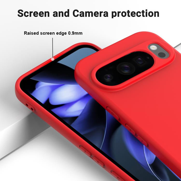 For Google Pixel 10 Pro XL Pure Color Liquid Silicone Shockproof Phone Case(Red)
