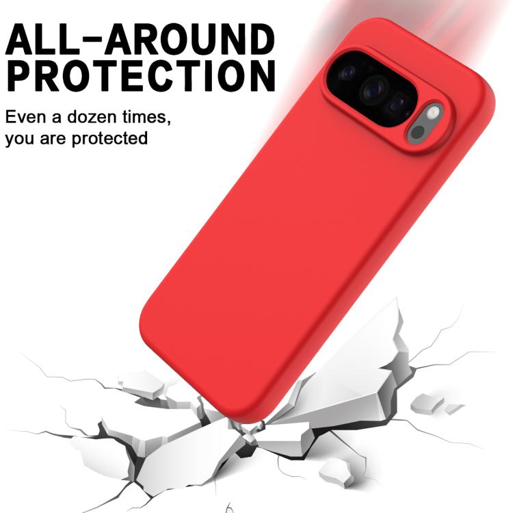For Google Pixel 10 Pro XL Pure Color Liquid Silicone Shockproof Phone Case(Red)