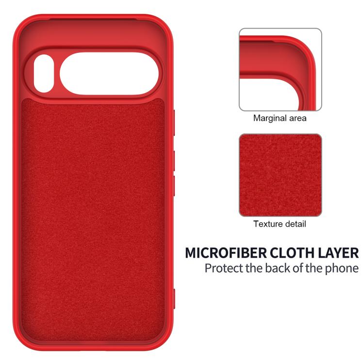 For Google Pixel 10 Pro XL Pure Color Liquid Silicone Shockproof Phone Case(Red)