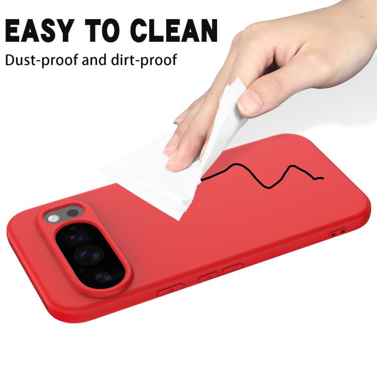 For Google Pixel 10 Pro XL Pure Color Liquid Silicone Shockproof Phone Case(Red)