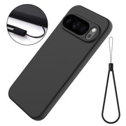 For Google Pixel 10 Pro XL Pure Color Liquid Silicone Shockproof Phone Case(Black)