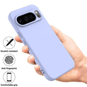 For Google Pixel 10 Pro Pure Color Liquid Silicone Shockproof Phone Case(Purple)