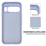 For Google Pixel 10 Pro Pure Color Liquid Silicone Shockproof Phone Case(Purple)