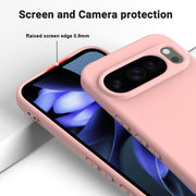 For Google Pixel 10 Pro Pure Color Liquid Silicone Shockproof Phone Case(Pink)