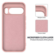 For Google Pixel 10 Pro Pure Color Liquid Silicone Shockproof Phone Case(Pink)
