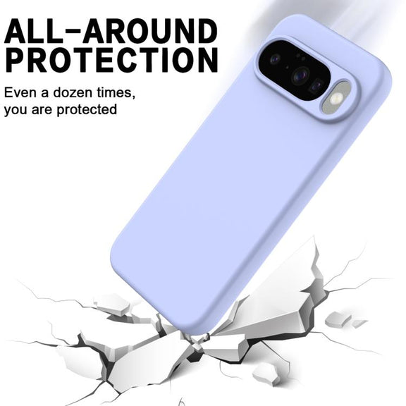For Google Pixel 10 Pure Color Liquid Silicone Shockproof Phone Case(Purple)