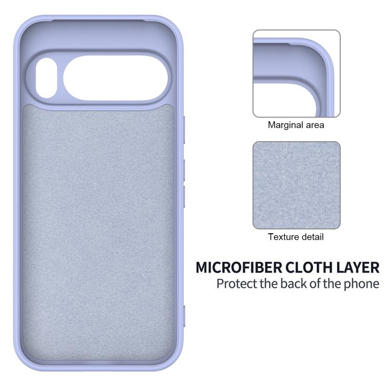 For Google Pixel 10 Pure Color Liquid Silicone Shockproof Phone Case(Purple)
