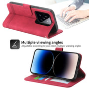 For Xiaomi 14 Pro Dierfeng Dream Line TPU + PU Leather Phone Case(Red)