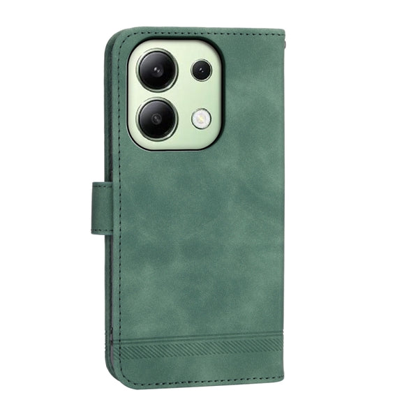 For Xiaomi Redmi Note13 4G Dierfeng Dream Line TPU + PU Leather Phone Case(Green)