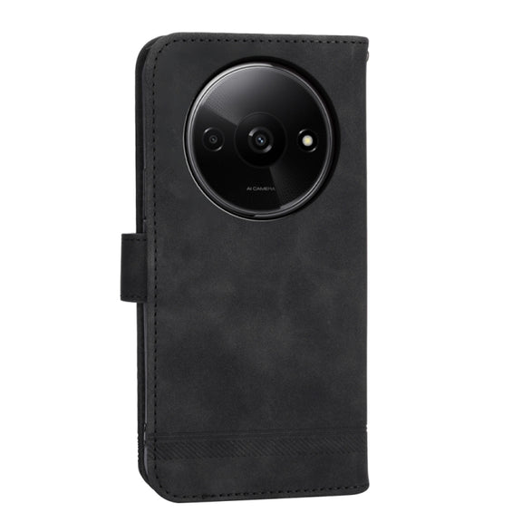 For Xiaomi Redmi A3 Dierfeng Dream Line TPU + PU Leather Phone Case(Black)