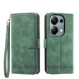 For Xiaomi Redmi Note 13 Pro 4G Dierfeng Dream Line TPU + PU Leather Phone Case(Green) - Note 13 Pro Cases by PMC TechLife | Online Shopping South Africa | PMC TechLife | Buy Now Pay Later Mobicred