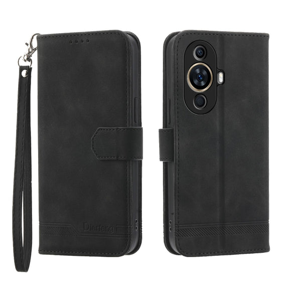 For Huawei nova 11 Dierfeng Dream Line TPU + PU Leather Phone Case(Black)