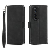 For Honor 90 5G Dierfeng Dream Line TPU + PU Leather Phone Case(Black)