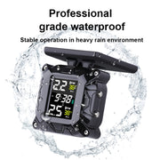 M9 Color Screen Motorcycle Solar Wireless Tire Pressure Monitor With M10 Fixed Mount