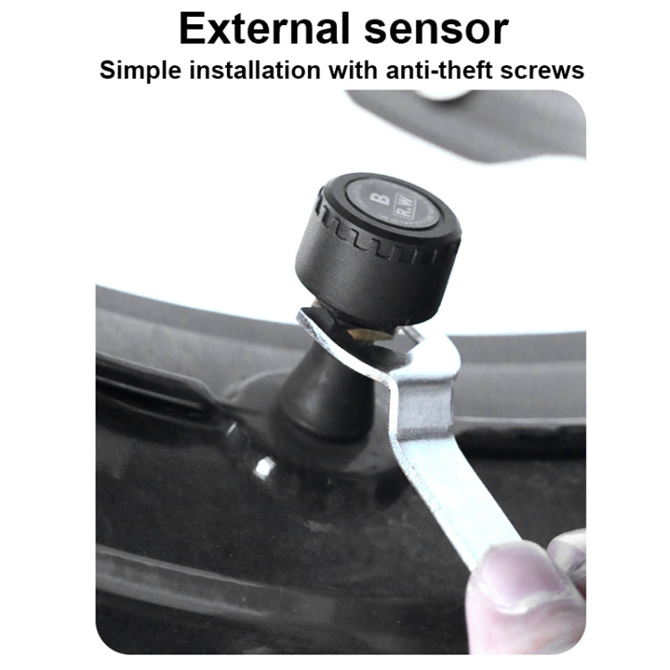 Front Wheel Tire Pressure Temperature Monitoring Sensor(Black)
