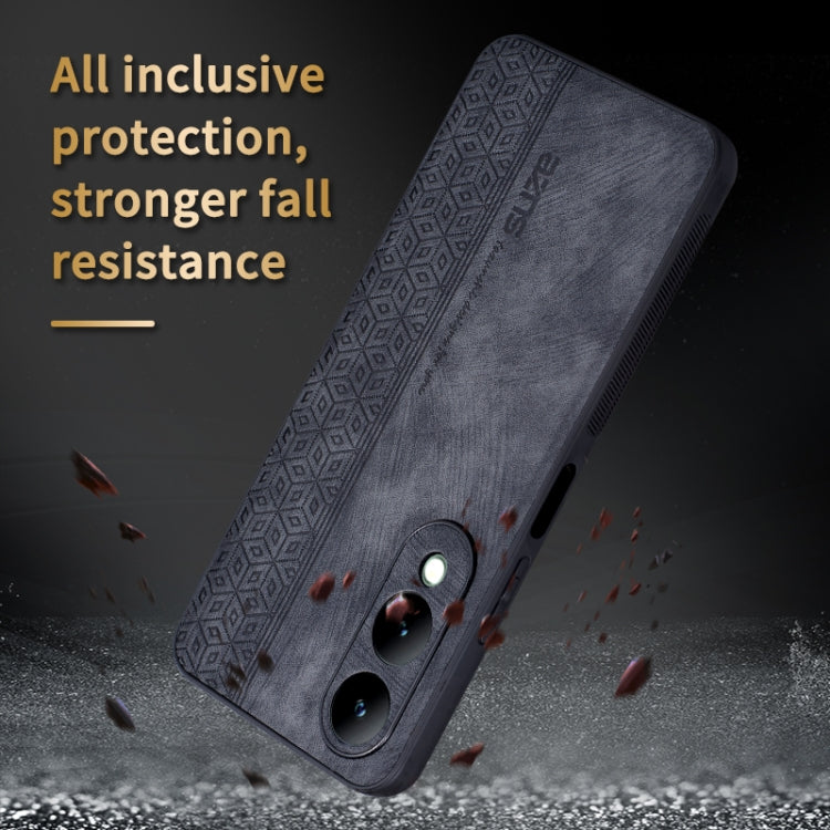 For vivo Y17S AZNS 3D Embossed Skin Feel Phone Case(Dark Green)