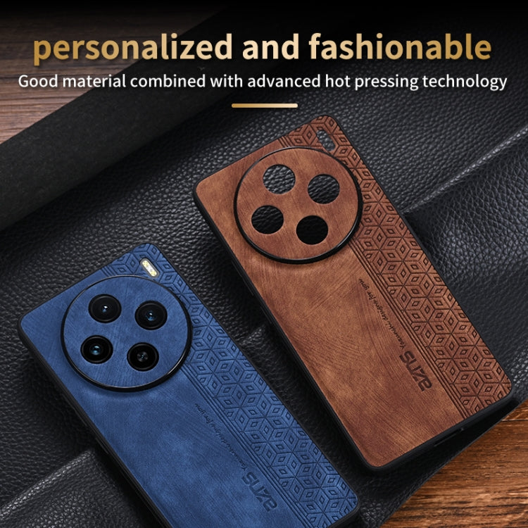 For vivo X100 AZNS 3D Embossed Skin Feel Phone Case(Black)