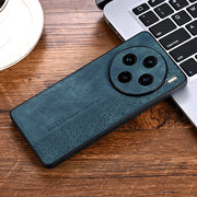 For vivo X100 AZNS 3D Embossed Skin Feel Phone Case(Dark Green)