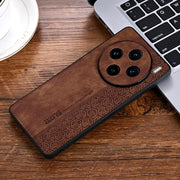 For vivo X100 AZNS 3D Embossed Skin Feel Phone Case(Brown)