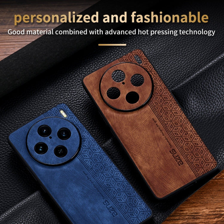 For vivo X100 Pro AZNS 3D Embossed Skin Feel Phone Case(Black)