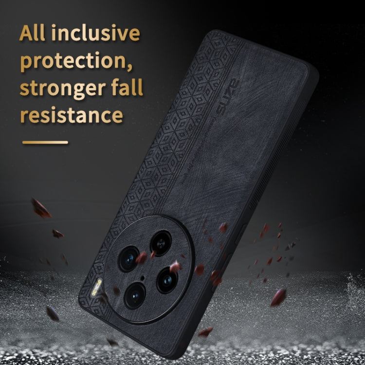 For vivo X100 Pro AZNS 3D Embossed Skin Feel Phone Case(Black)