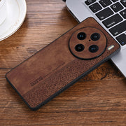 For vivo X100 Pro AZNS 3D Embossed Skin Feel Phone Case(Brown)