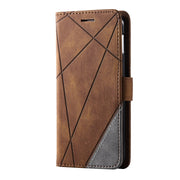 For Samsung Galaxy S10e Skin Feel Splicing Horizontal Flip Leather Case with Holder & Card Slots & Wallet & Photo Frame(Brown)