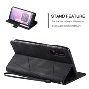 For Samsung Galaxy A7(2018) Skin Feel Splicing Horizontal Flip Leather Case with Holder & Card Slots & Wallet & Photo Frame(Black)
