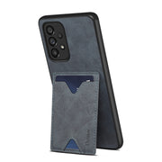 For Samsung Galaxy A23 5G Denior PU Back Cover Card Slot Holder Phone Case(Grey)