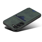 For Samsung Galaxy S24 5G Denior PU Back Cover Card Slot Holder Phone Case(Green)