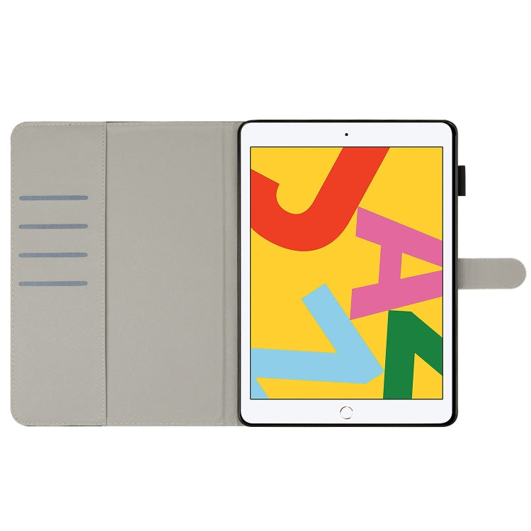 For iPad 10.2 2021 / 2020 Painted Leather Smart Tablet Case(Ethnic Style)