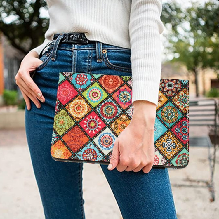 For iPad 10.2 2021 / 2020 Painted Leather Smart Tablet Case(Ethnic Style)