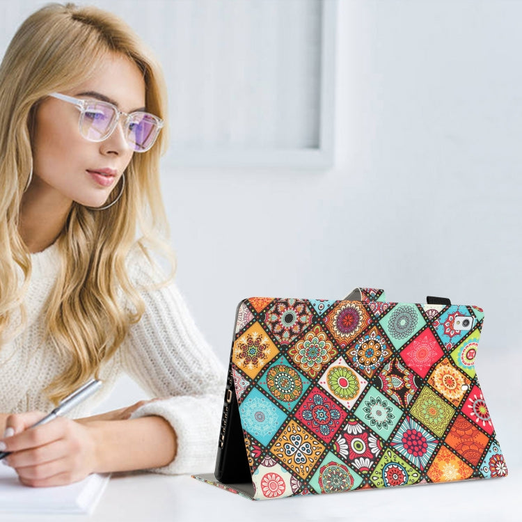 For iPad 10.2 2021 / 2020 Painted Leather Smart Tablet Case(Ethnic Style)
