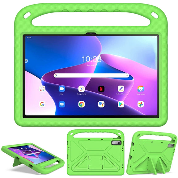 For Lenovo Tab P11 Gen 2 11.5 Handle EVA Shockproof Tablet Case with Holder(Green)