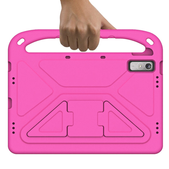 For Lenovo Tab P11 Gen 2 11.5 Handle EVA Shockproof Tablet Case with Holder(Rose Red)