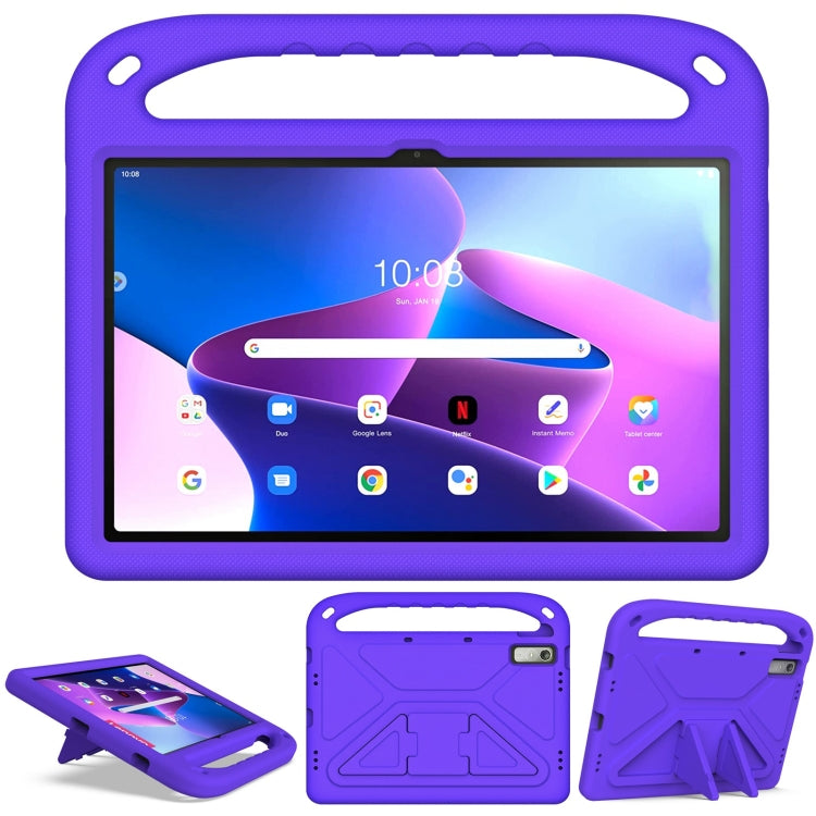 For Lenovo Tab P11 Gen 2 11.5 Handle EVA Shockproof Tablet Case with Holder(Purple)