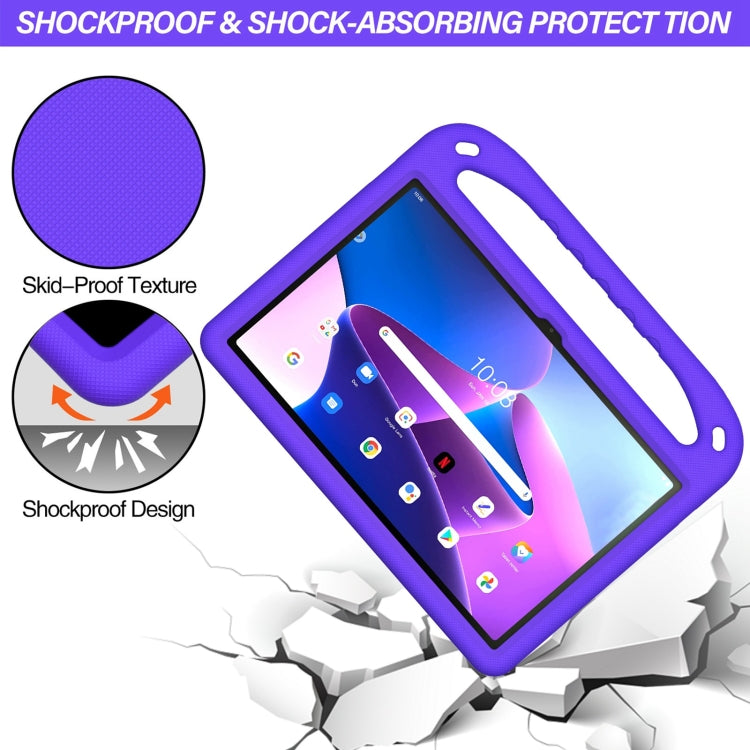 For Lenovo Tab P11 Gen 2 11.5 Handle EVA Shockproof Tablet Case with Holder(Purple)