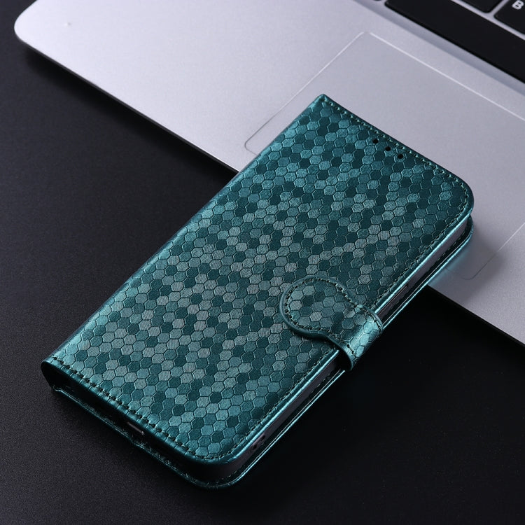 For Google Pixel 9 Pro Honeycomb Dot Texture Leather Phone Case(Green)