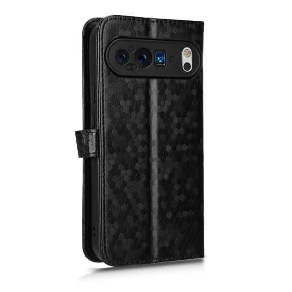 For Google Pixel 9 Honeycomb Dot Texture Leather Phone Case(Black)