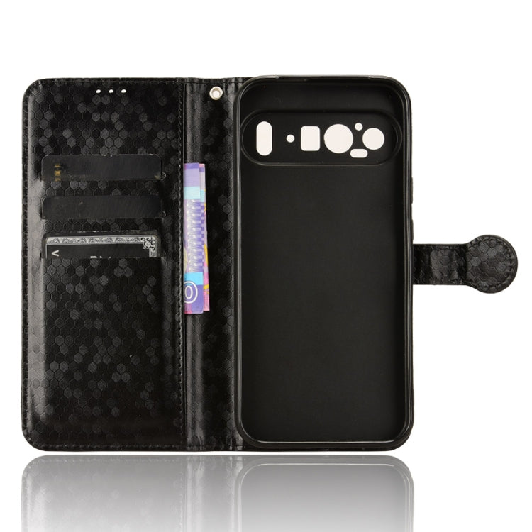 For Google Pixel 9 Honeycomb Dot Texture Leather Phone Case(Black)