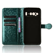For Google Pixel 9 Honeycomb Dot Texture Leather Phone Case(Green)