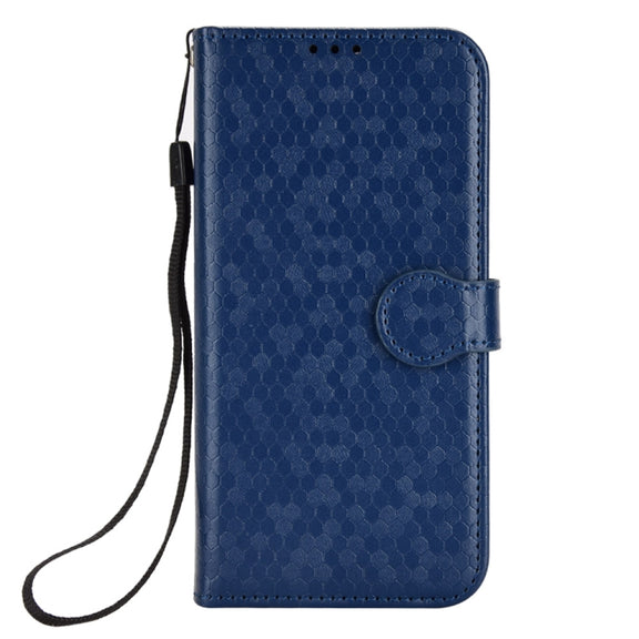 For Google Pixel 9 Pro XL Honeycomb Dot Texture Leather Phone Case(Blue)