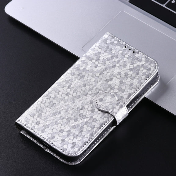 For Google Pixel 9 Pro XL Honeycomb Dot Texture Leather Phone Case(Silver)