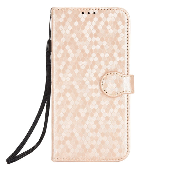 For Xiaomi Poco X6 Pro / Redmi K70E 5G Honeycomb Dot Texture Leather Phone Case(Gold)