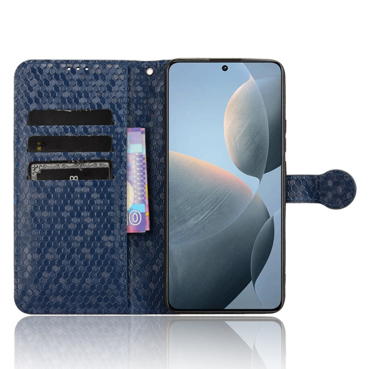 For Xiaomi Redmi K70 5G / K70 Pro 5G Honeycomb Dot Texture Leather Phone Case(Blue)