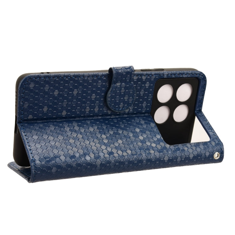 For Xiaomi Redmi K70 5G / K70 Pro 5G Honeycomb Dot Texture Leather Phone Case(Blue)
