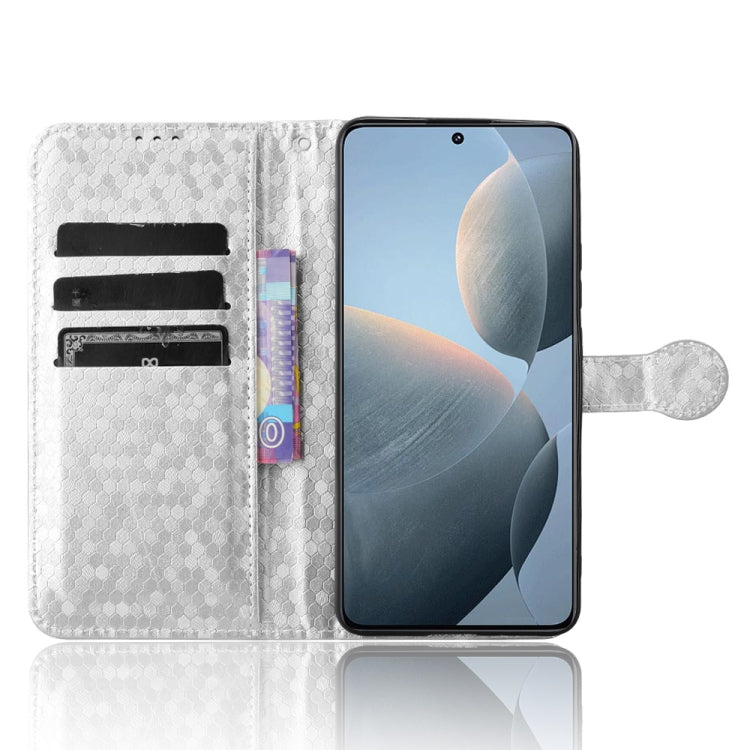 For Xiaomi Redmi K70 5G / K70 Pro 5G Honeycomb Dot Texture Leather Phone Case(Silver)