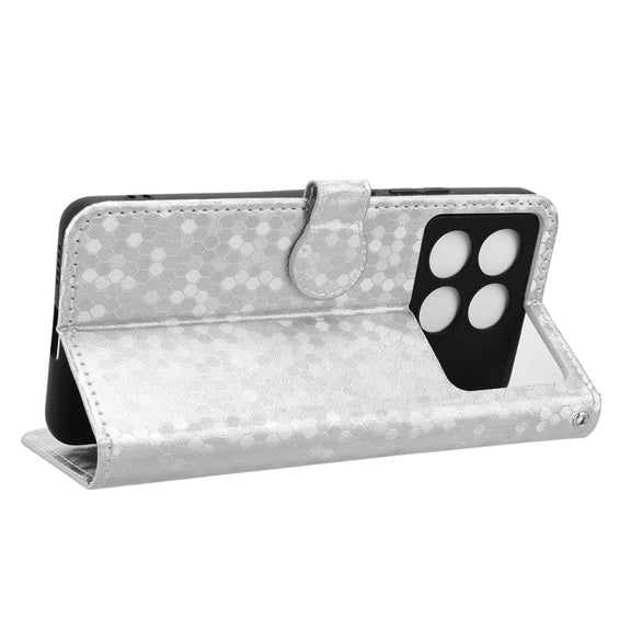 For Xiaomi Redmi K70 5G / K70 Pro 5G Honeycomb Dot Texture Leather Phone Case(Silver)