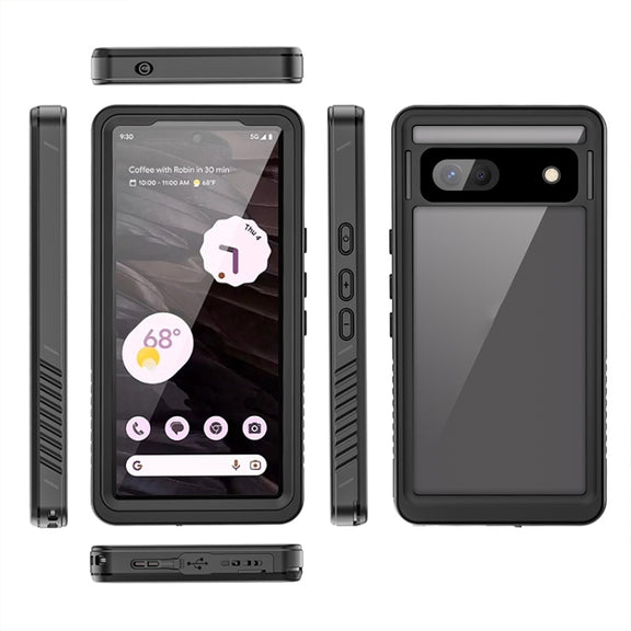 For Google Pixel 7a RedPepper Shockproof IP68 Water-resistant PC + TPU Protective Case(Black)